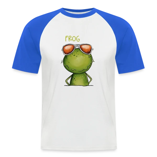 Grenouille Cool et Inoubliable sur T-shirt baseball manches courtes Homme
