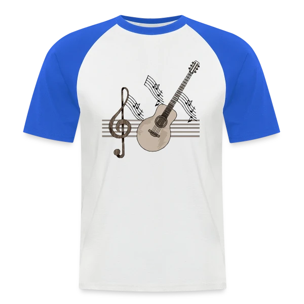 Guitare Addict sur T-shirt baseball manches courtes Homme