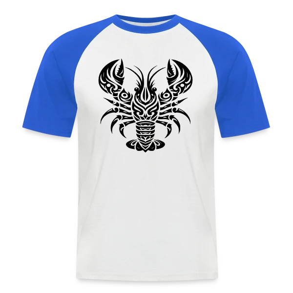 Homard Tribal - Art Océanique sur T-shirt baseball manches courtes Homme