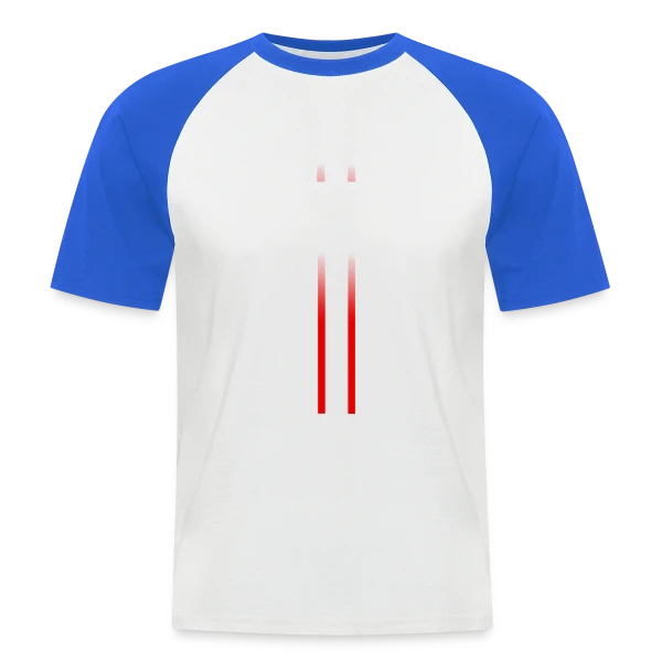 Motif Abstrait Rouge sur T-shirt baseball manches courtes Homme