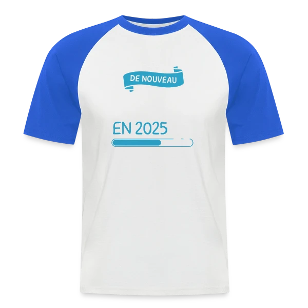 'De Nouveau Papy en 2025' – Annonce Maternité Humoristique sur T-shirt baseball manches courtes Homme