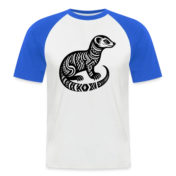 Mangouste Tribale : Esprit Sauvage sur T-shirt baseball manches courtes Homme