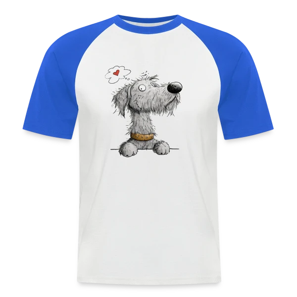 Lévrier Irlandais - Cartoon chien de race sur T-shirt baseball manches courtes Homme