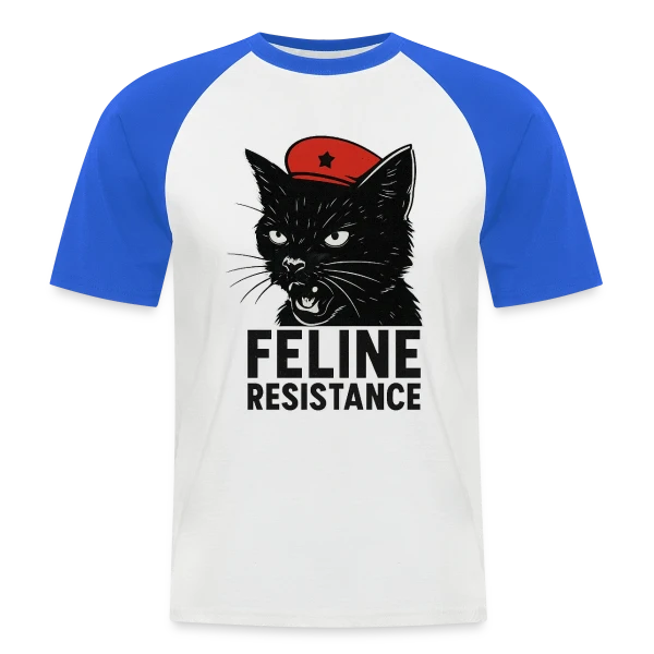 Chat Noir Révolutionnaire sur T-shirt baseball manches courtes Homme