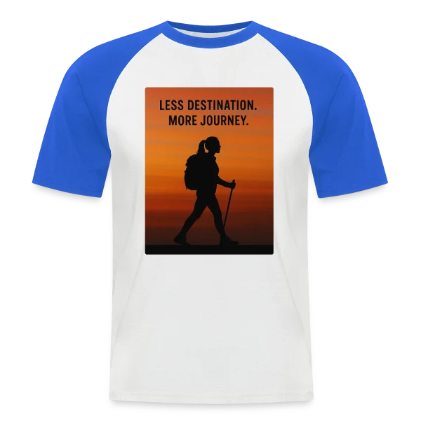 Randonneuse Aventure Voyage sur T-shirt baseball manches courtes Homme