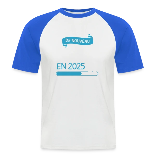 'De Nouveau Papa en 2025' ? Annonce de Grossesse Originale sur T-shirt baseball manches courtes Homme
