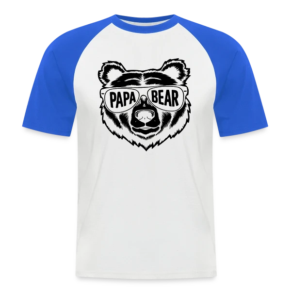 Papa Bear - Le Papa Câlin de la Famille sur T-shirt baseball manches courtes Homme