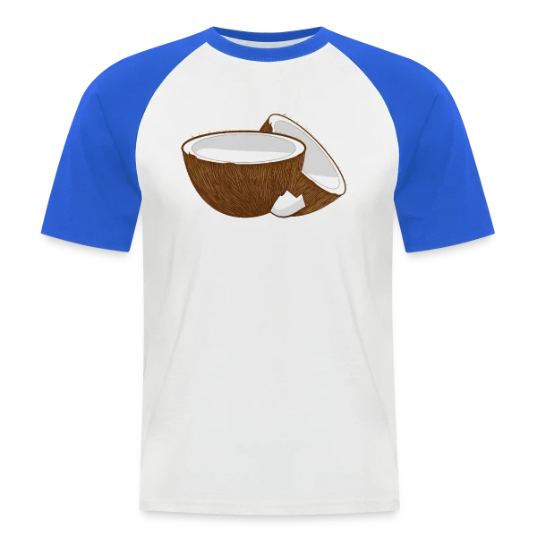 Moitiés de Noix de Coco - Évasion Tropicale sur T-shirt baseball manches courtes Homme