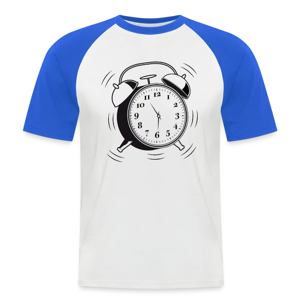 Réveil Rétro 6h - L'Heure du Style Vintage sur T-shirt baseball manches courtes Homme