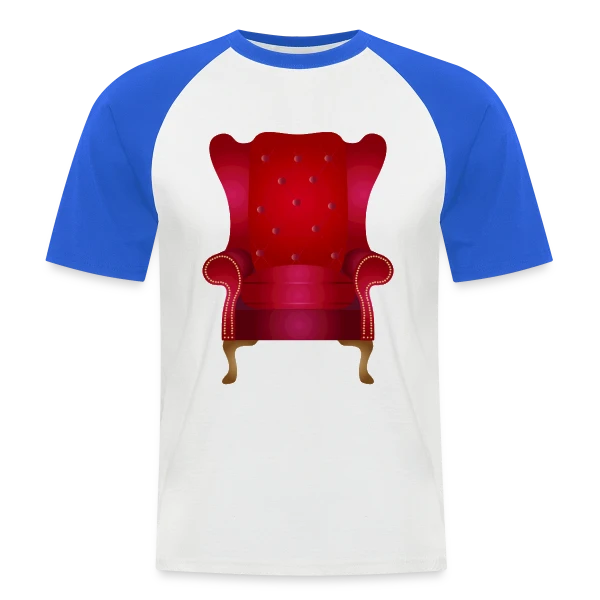 Fauteuil Vintage Rouge: Élégance Chaleureuse sur T-shirt baseball manches courtes Homme