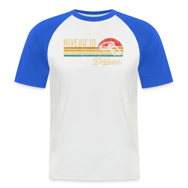 Niveau 10 Mariage Vintage sur T-shirt baseball manches courtes Homme