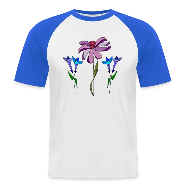 Éclat Floral sur T-shirt baseball manches courtes Homme