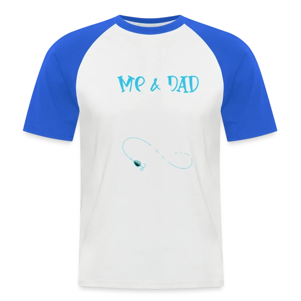 Pêche en Famille : Papa et Moi sur T-shirt baseball manches courtes Homme