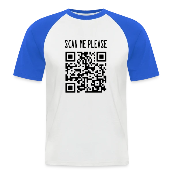 QR Code Motivation : Scanne et Agis ! sur T-shirt baseball manches courtes Homme