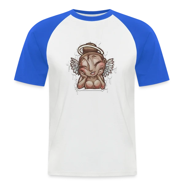 Ange Bulle Fantaisie sur T-shirt baseball manches courtes Homme