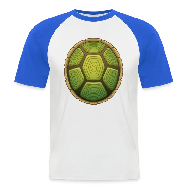 Carapace de Tortue Stylisée sur T-shirt baseball manches courtes Homme