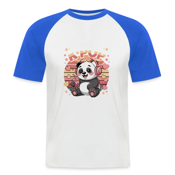Panda K-Pop – Idole Mignonne sur T-shirt baseball manches courtes Homme