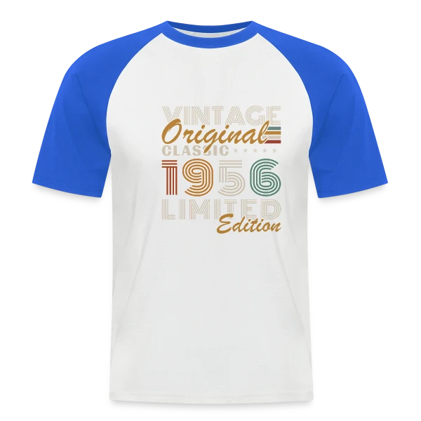 Vintage Original 1956 Classique sur T-shirt baseball manches courtes Homme