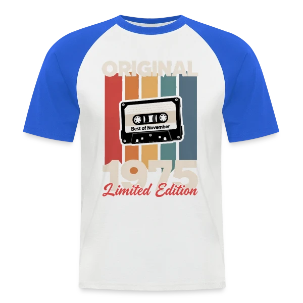 Design Minimaliste Épuré sur T-shirt baseball manches courtes Homme