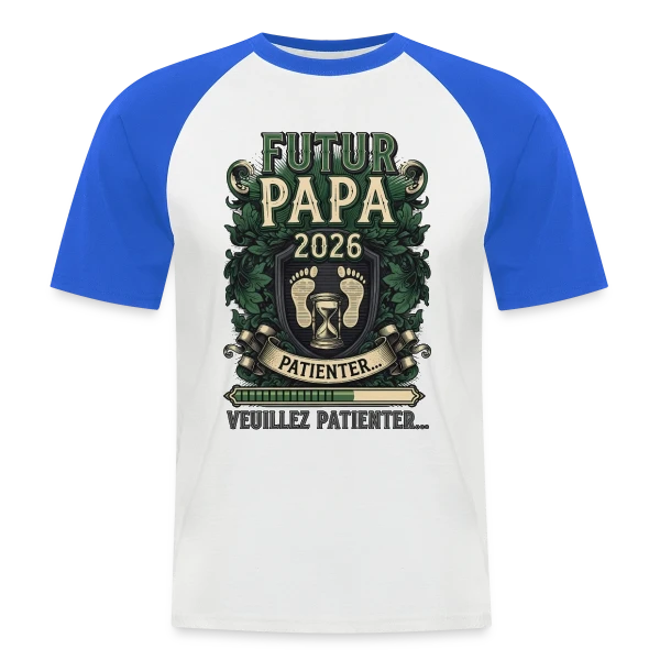 Gravure Héraldique Premium sur T-shirt baseball manches courtes Homme