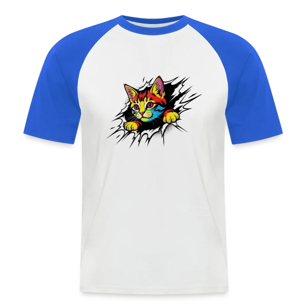 Pop Art Comic - Effet Larme Original sur T-shirt baseball manches courtes Homme
