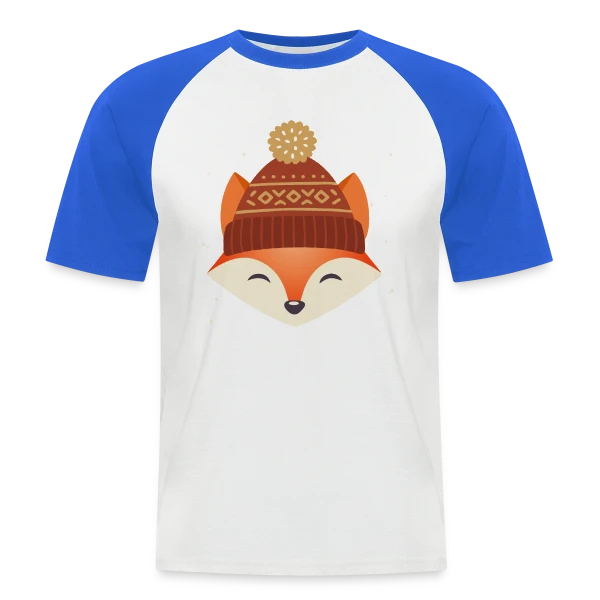 Renard Urbain au Bonnet Stylé sur T-shirt baseball manches courtes Homme