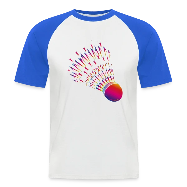 Volant de Badminton Vibrant sur T-shirt baseball manches courtes Homme