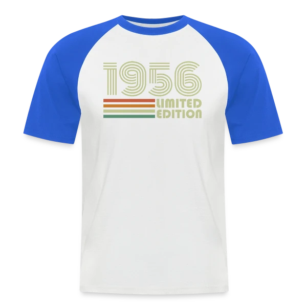 Année 1956 Édition Limitée sur T-shirt baseball manches courtes Homme
