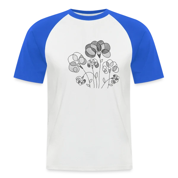 Art Digital Abstrait 3515 sur T-shirt baseball manches courtes Homme