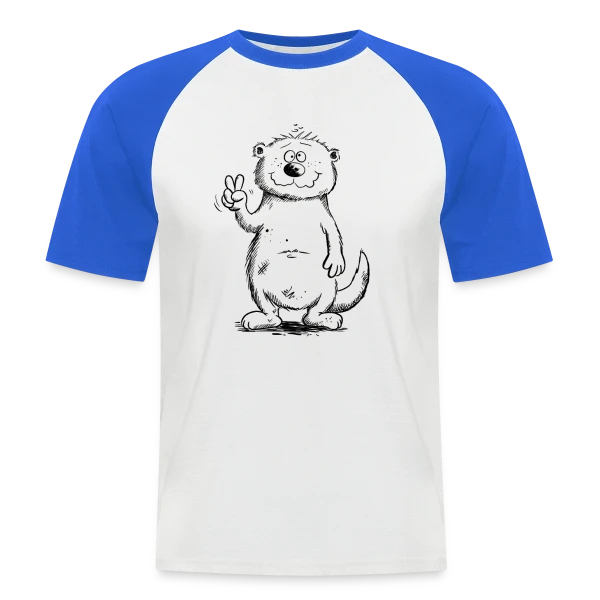 Loutre Zen sur T-shirt baseball manches courtes Homme