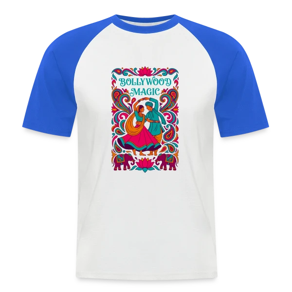 Magie Bollywood sur T-shirt baseball manches courtes Homme