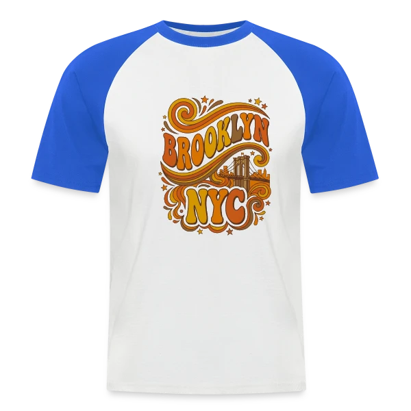 Brooklyn Style NYC sur T-shirt baseball manches courtes Homme