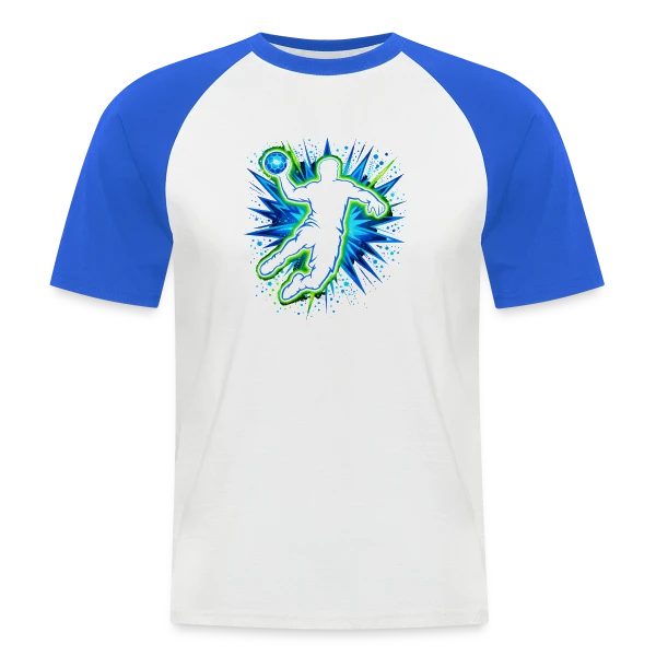 Motif Abstrait Géométrique Coloré sur T-shirt baseball manches courtes Homme