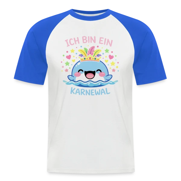 Baleine Reine du Carnaval sur T-shirt baseball manches courtes Homme