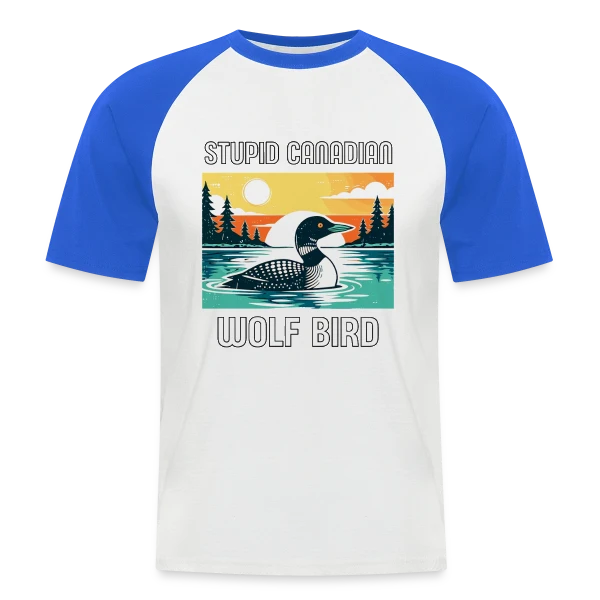 Plongeon Canadien Rétro sur T-shirt baseball manches courtes Homme