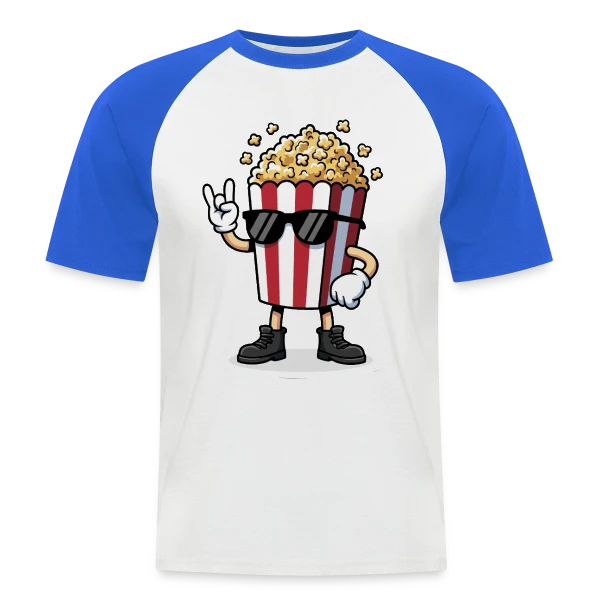 Motif Géométrique Contemporain sur T-shirt baseball manches courtes Homme