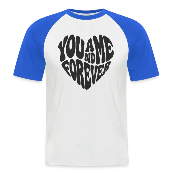 Cœur Amour Infini sur T-shirt baseball manches courtes Homme