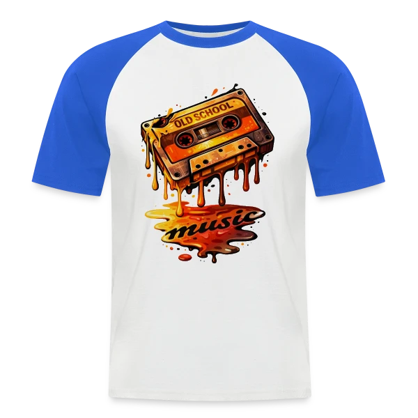 Rétro Cassette Audio : L'Esprit 80s sur T-shirt baseball manches courtes Homme