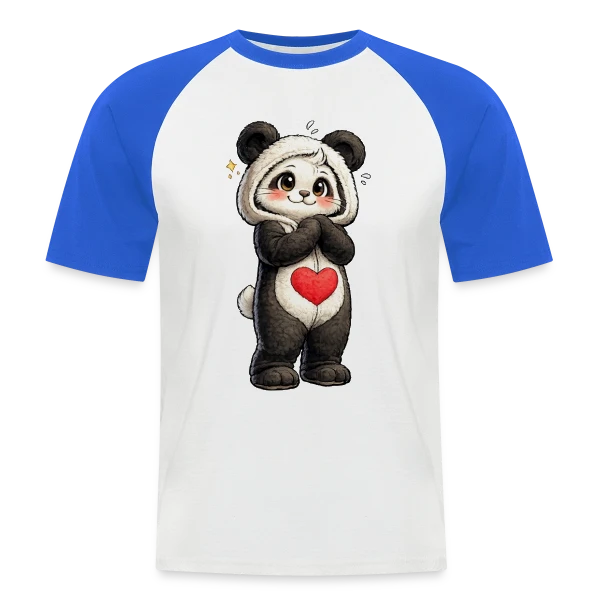 Panda en Combinaison Stylée sur T-shirt baseball manches courtes Homme