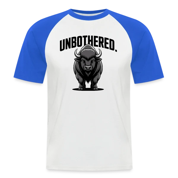 Bison Imperturbable sur T-shirt baseball manches courtes Homme