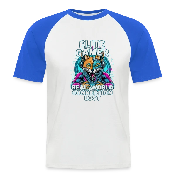 Élite Gamer : Connexion Fox Humour Geek sur T-shirt baseball manches courtes Homme