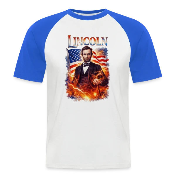 Abraham Lincoln Légendaire sur T-shirt baseball manches courtes Homme