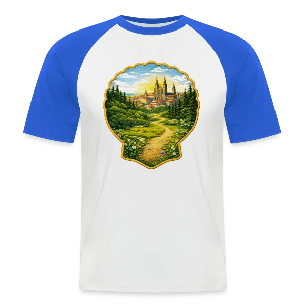 Chemin de Compostelle : L'Aventure du Pèlerinage sur T-shirt baseball manches courtes Homme