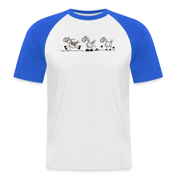 Poney Farceur sur T-shirt baseball manches courtes Homme