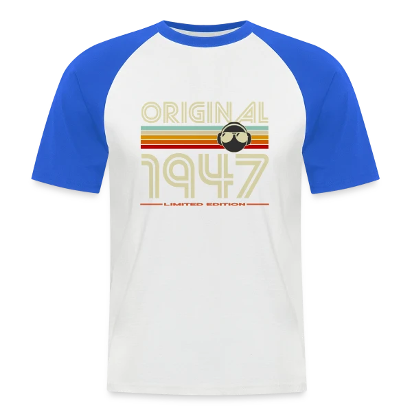 Original 1947 Édition Limitée sur T-shirt baseball manches courtes Homme