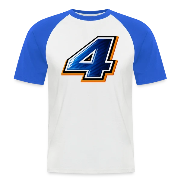 Maillot de Sport Numéro 4 sur T-shirt baseball manches courtes Homme