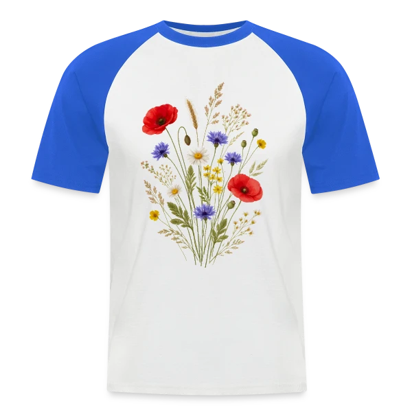 Fleurs Sauvages - Esprit Bohème Nature sur T-shirt baseball manches courtes Homme
