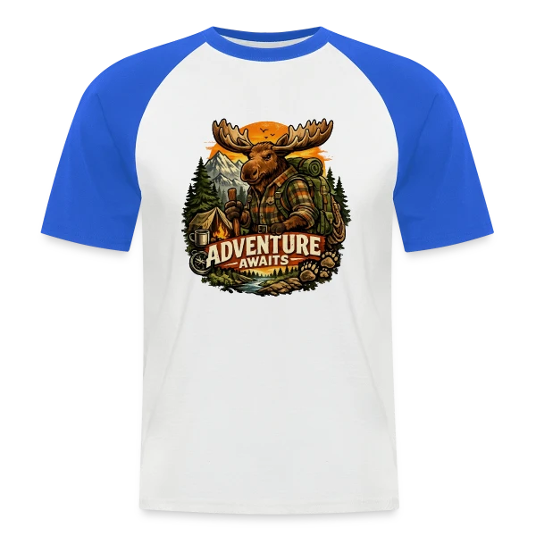 Élan Randonneur Aventure sur T-shirt baseball manches courtes Homme