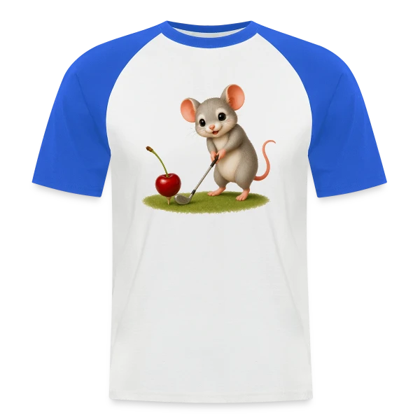 La Souris Golfeuse sur T-shirt baseball manches courtes Homme