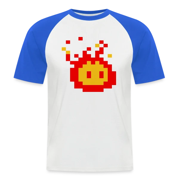 Boule de Feu Ardente - Puissance et Énergie sur T-shirt baseball manches courtes Homme